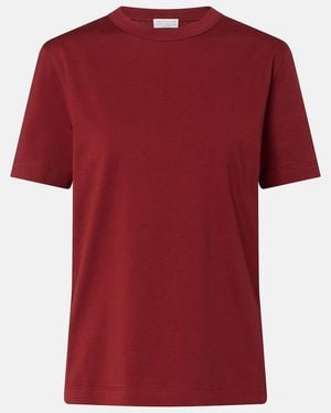 Brunello Cucinelli Cotton Jersey T-Shirt - Red