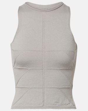 Rick Owens Temple Virgin Wool Tank Top - Grey