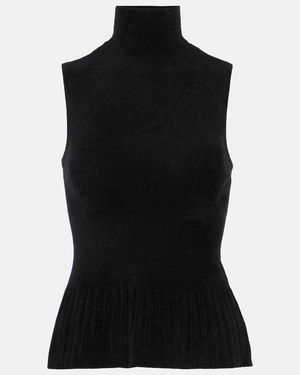 Proenza Schouler Label Mackenzie Chenille Turtleneck Top - Black