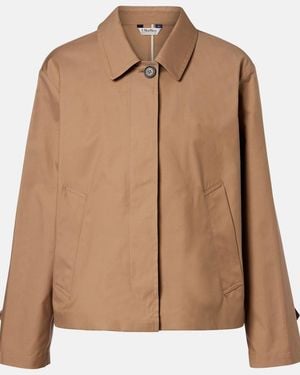 Max Mara Max Mara Bambola Cotton-Blend Twill Jacket - Brown