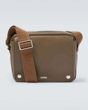 Loewe Pebble Medium Leather Messenger Bag - Natural