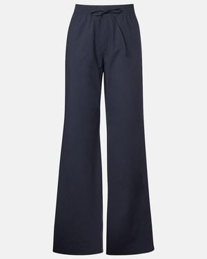 Dorothee Schumacher Poplin Power Ii Cotton Poplin Wide-Leg Trousers - Blue