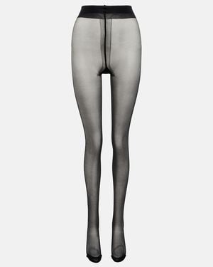 Prada High-Rise-Strumpfhose - Grau