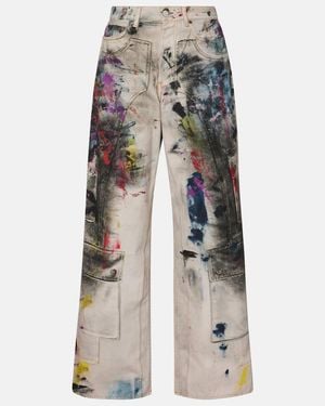 Acne Studios 1981 Trompe L'Oeil Wide-Leg Jeans - White