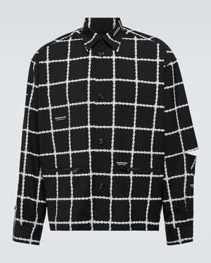 Undercover Printed Wool-Blend Jacket - Black