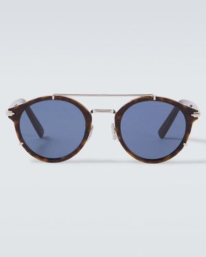 Dior Diorblacksuit R7U Round Sunglasses - Blue