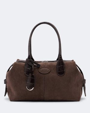 Tod's Bolso Bauletto Small De Ante - Marrón