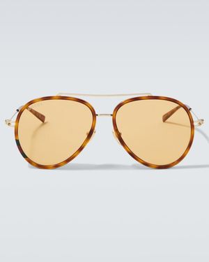 Gucci Double G Aviator Sunglasses - Brown