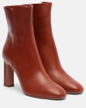 Aquazzura Sellier 85 Leather Ankle Boots - Brown