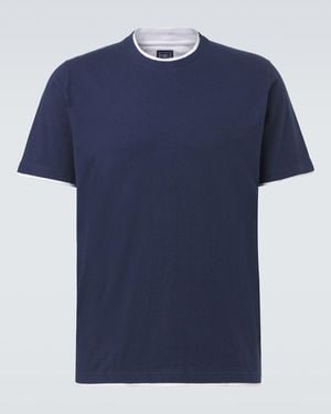 Fedeli T-Shirt Aus Baumwoll-Jersey - Blau