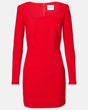 Roland Mouret Asymmetric Crepe Minidress - Red