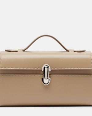 SAVETTE Symmetry Leather Tote Bag - Natural