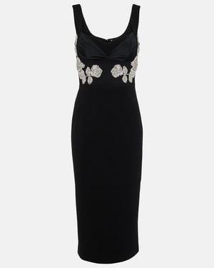 Rebecca Vallance Juliana Crystal-Embellished Midi Dress - Black