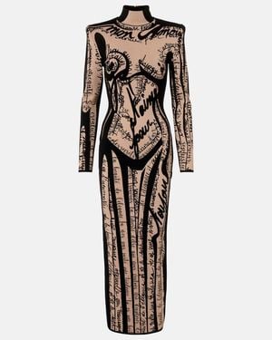 Balmain Knitted Maxi Dress - Natural
