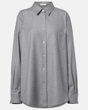 The Row Pino Virgin Wool Shirt - Gray