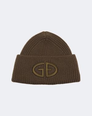 Goldbergh Valerie Embroidered Ribbed-Knit Beanie - Brown
