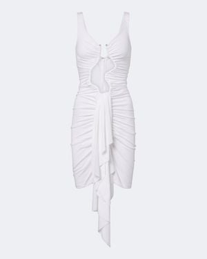Christopher Esber Salacia Ruched Jersey Minidress - White