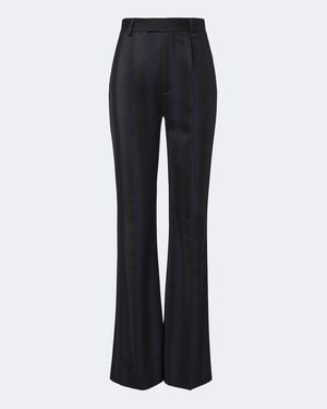 Vivienne Westwood Ray Striped Virgin Wool Flared Trousers - Black