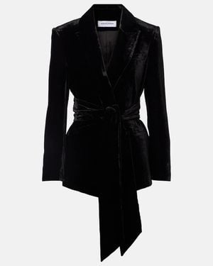 Veronica Beard Issel Velvet Blazer - Black