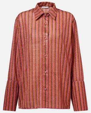 Oséree Lumiere Striped Shirt - Red