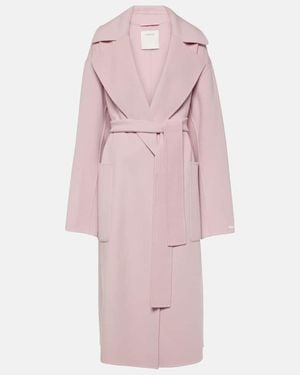 Sportmax Polka Wool Wrap Coat - Pink