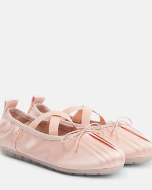 Simone Rocha Ballerina Grip Satin Ballet Flats - Pink