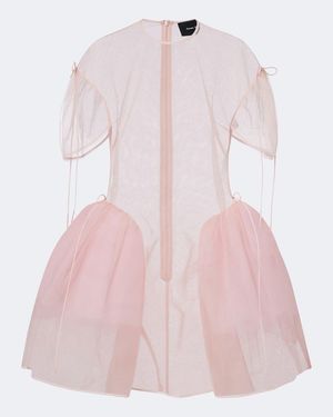 Simone Rocha Minikleid Aus Tuell - Pink