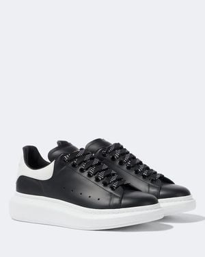 McQueen Larry Leather Trainers - Black