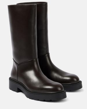 The Row Nobilis Leather Boots - Black
