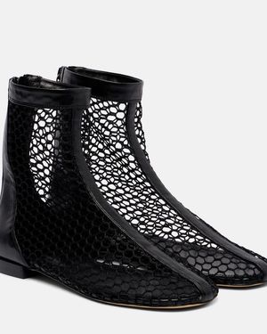 Souliers Martinez Maxima Mesh Ankle Boots - Black