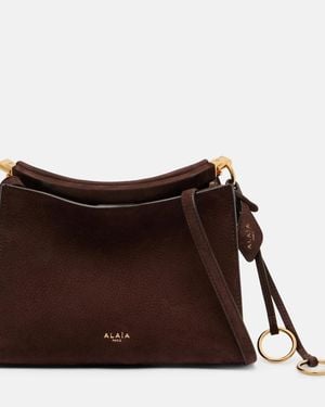 Alaïa Le Click Small Suede Shoulder Bag - Brown