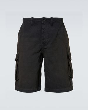 Our Legacy Mount Herringbone Cotton Cargo Shorts - Black