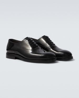 Brunello Cucinelli Leather Oxford Shoes - Black
