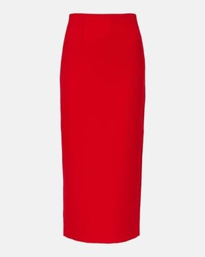 Roland Mouret Crepe Pencil Skirt - Red