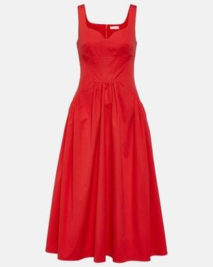 McQueen Midikleid Mit Sweetheart-Ausschnitt - Rot