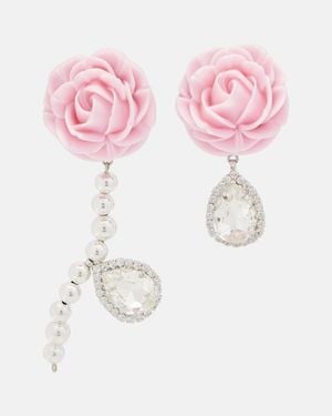 Magda Butrym Pendientes Rose Adornados - Rosa