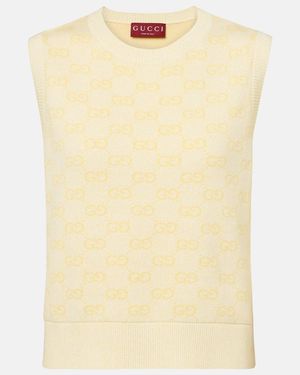 Gucci Pullunder Gg Aus Baumwolle - Natur
