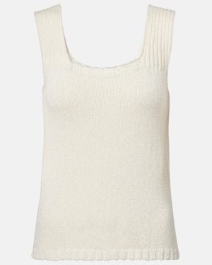 KHAITE Wil Knitted Cotton Top - White