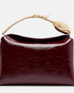 Erdem Bloom Medium Patent Leather Tote Bag - Red