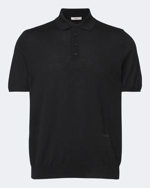 Fendi Wool Polo Sweater - Black