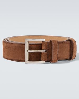 Prada Guertel Aus Veloursleder - Braun