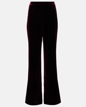 Roland Mouret Velvet Wide-Leg Trousers - Black
