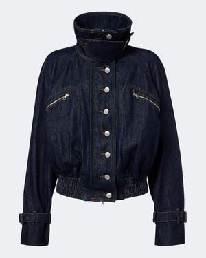Dries Van Noten Giacca Blouson Di Jeans - Blu