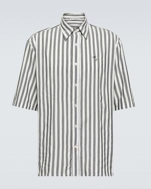 Acne Studios Oversized Striped Shirt - White