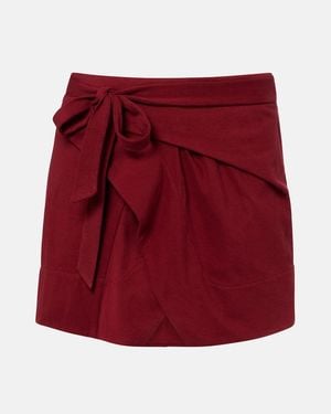 Isabel Marant Berenice Draped Cotton Wrap Skirt - Red