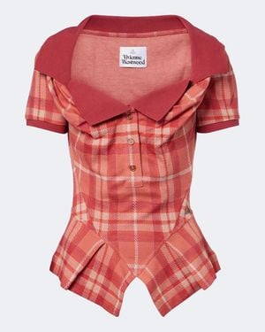 Vivienne Westwood Monday Tartan Cotton Top - Red