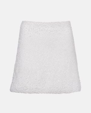 Clio Peppiatt Venus Embellished Miniskirt - White
