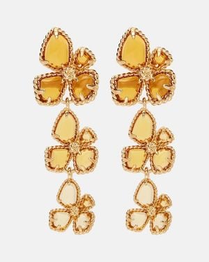 Zimmermann Bloom Large Embellished Drop Earrings - Metallic