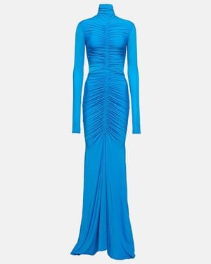 Alex Perry Garner Turtleneck Gown - Blue