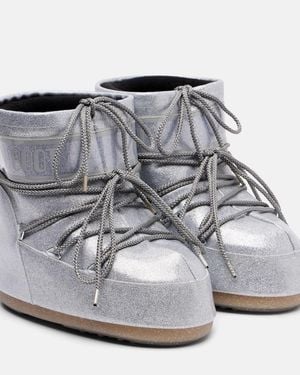 Moon Boot Icon Low Glitter Snow Boots - Metallic